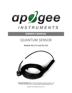 QUANTUM SENSOR - Apogee Instruments