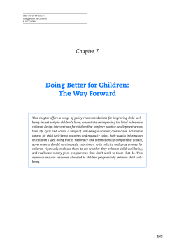 Doing Better for Children: The Way Forward