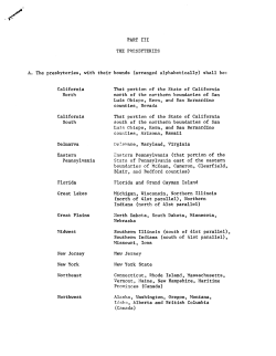 PART III A. The presbyteries, with their bounds (arranged
