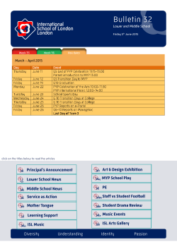 Bulletin 32 - International School of London