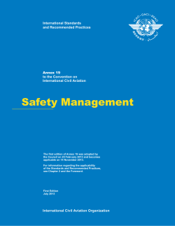 Annex 19 - Safety Management Systems