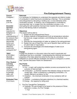 Fire Extinguishment Theory