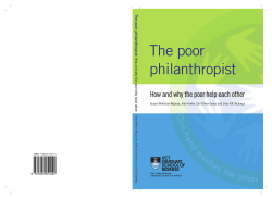 The Poor Philanthropist How and why the poor help each other