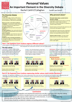 Personal values an important element in the diversity debate