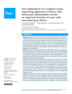 First applications of a targeted exome sequencing approach
