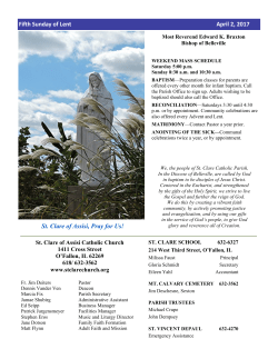 April 2, 2017 - St. Clare of Assisi | O`Fallon, IL