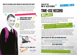 Time-use record online