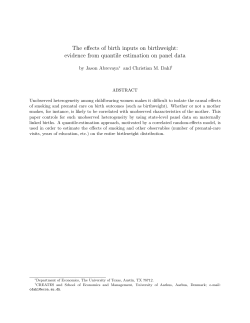 The effects of birth inputs on birthweight: evidence from