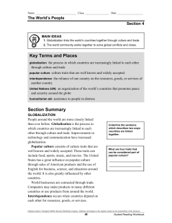 Section Summary Key Terms and Places