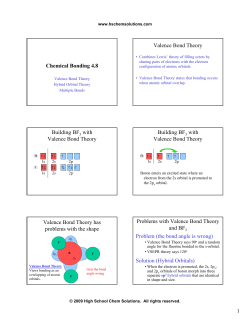 Chemical Bonding 4.8 Valence Bond Theory Building BF3 with