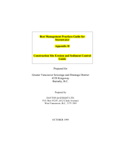 Best Management Practices Guide for Stormwater