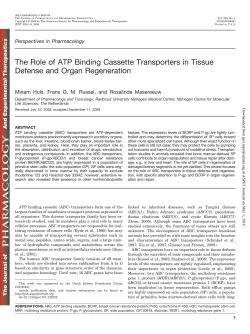 The Role of ATP Binding Cassette Transporters