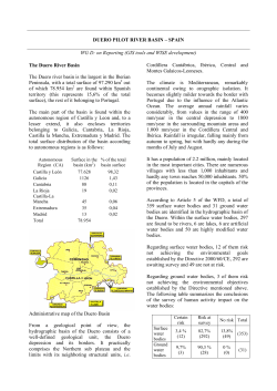DUERO PILOT RIVER BASIN &ndash;SPAIN WG D: on Reporting (GIS
