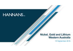 Nickel, Gold and Lithium Western Australia