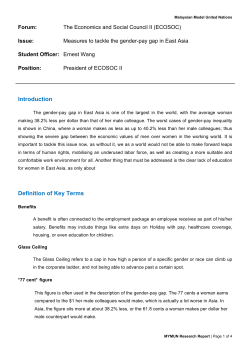 Measures to tackle the gender-pay gap in East Asia