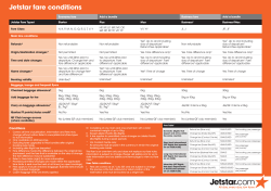 Jetstar fare conditions
