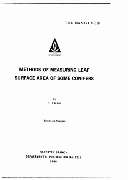 methods of measuring leaf surface area of some conifers