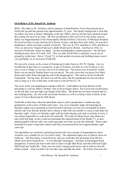 Read the transcript - Northville Historic Records