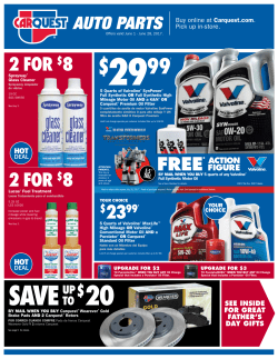 SAVE $30 - CARQUEST Auto Parts