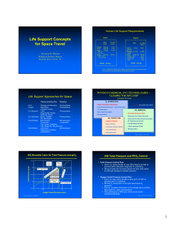 Life Support Concepts for Space Travel