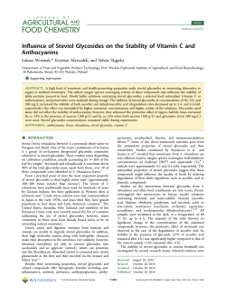 Influence of Steviol Glycosides on the Stability of Vitamin C and