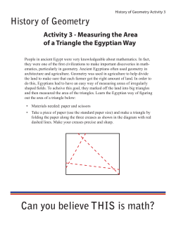 1.3 Measuring the Area of a Triangle the Egyptian Way