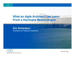 Agile Architecture: What the Agile Architect Can Learn From a