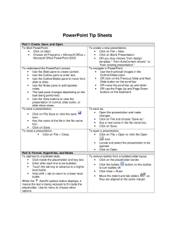 PowerPoint Tip Sheets - E-mail: