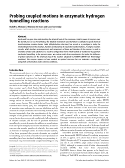 Probing coupled motions in enzymatic hydrogen tunnelling reactions