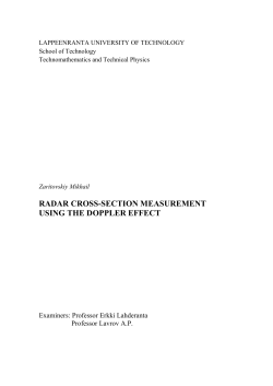 radar cross-section measurement using the doppler effect