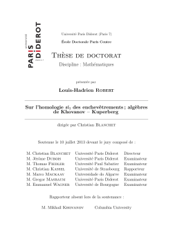 alg&egrave;bre de Khovanov&ndash;Kuperberg