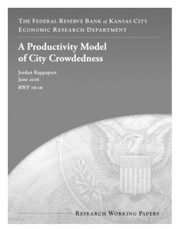A Productivity Model of City Crowdedness