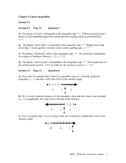 Teacher`s Resource Sample Chapter 9 Solutions Manual