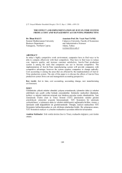 109 THE EFFECT AND IMPLEMENTATION OF JUST-IN