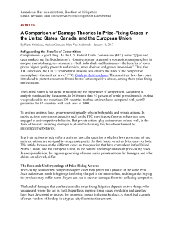 A Comparison of Damage Theories in Price-Fixing