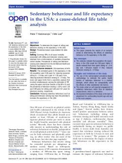 Sedentary behaviour and life expectancy in the USA: a cause