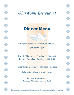 a printable Dinner Menu