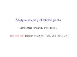 Shotgun assembly of labeled graphs