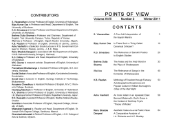 points of view - A Research Journal in English