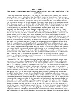 Book 1 Chapter V How Arthur was chosen king, and