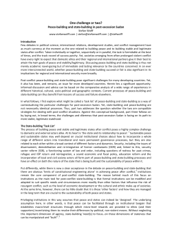 One challenge or two? - SOAS University of London