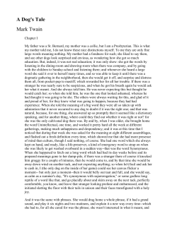 A Dog`s Tale Mark Twain