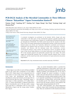 PCR-DGGE Analysis of the Microbial Communities in Three