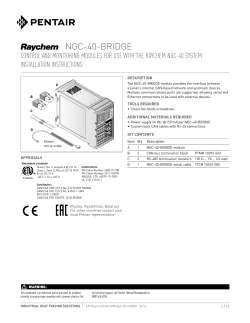 ngc-40-bridge - Pentair Thermal Management