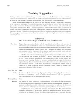 Teaching Suggestions