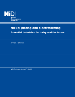 Nickel plating and electroforming