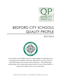 Quality Profile - Bedford City School District