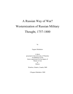 A Russian Way of War? - UWSpace