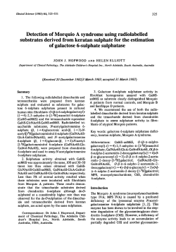 Detection of Morquio a Syndrome Using
