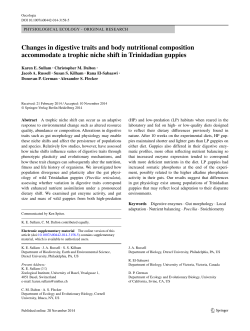 Changes in digestive traits and body nutritional composition